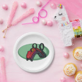 Rode kleurrijke Roller Onderzetter Ride Papieren Bordje (Feest)