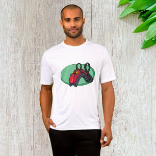 Rode kleurrijke Roller Onderzetter Ride T-shirt