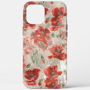 RODE KLOPPOP BOTAANSE PATROON iPhone 12 PRO MAX HOESJE