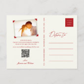 Rode knoop Dubbele Xi Chinese Bruiloft Save The Da Aankondigingskaart (Achterkant)