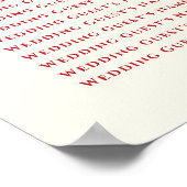 Rode knoop Dubbelgeluk bruiloft Poster (Hoek)