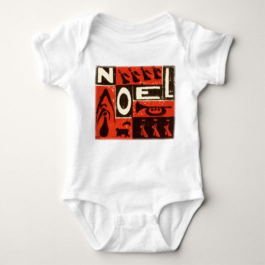 Rode knop blok afdrukken romper (Voorkant)