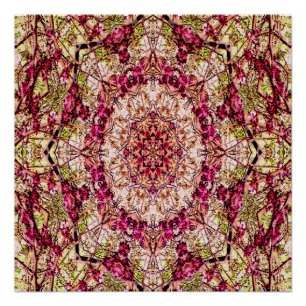 Rode Knop Mandala... Perfect Poster