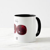 Rode koffie Mok Ruby Gemstone Juli Birthstone (Voorkant rechts)