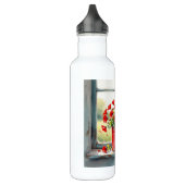 Rode Koffie Tin van Rode Poppies Waterfles (Links)