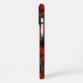 Rode komkommers op bruin iPhone hoesje (Linkerkant)