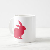 Rode konijn koffiemok (Voorkant links)