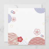 Rode Konijn Origami Jaar van het Konijn 2023 Kaart (Achterkant)