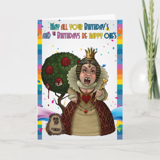 Rode Koningin, de Kaart van de Verjaardag van het (Voorkant)