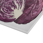 Rode kool cartoon illustratie  snijplank (Hoek)