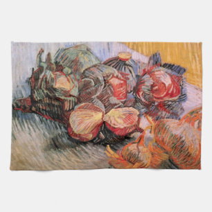 Rode Kool en Uien door Vincent van Gogh Theedoek