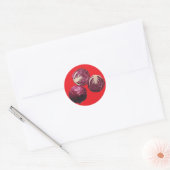 Rode kool ronde sticker (Envelop)