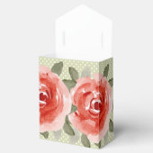 Rode Koolroos Tent Favor Doos met Lint Bedankdoosjes (Geopend)