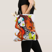 Rode koppen & vlinders Dubbelzijdig Tas (Dichtbij)