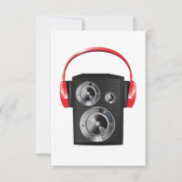 Rode Koptelefoon Luidspreker Grafische Muziek Audi