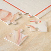 Rode koraal met de Grens van Shell van de Zeggen Legpuzzel (Zijkant)