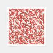 Rode koraal patroon servet (Voorkant)