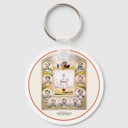 Rode kousen van 1869 sleutelhanger (Voorkant)