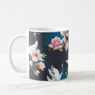 Rode kraan Magnolia: Japanse Waterverf. Koffiemok