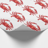Rode krab cadeaupapier (Hoek)