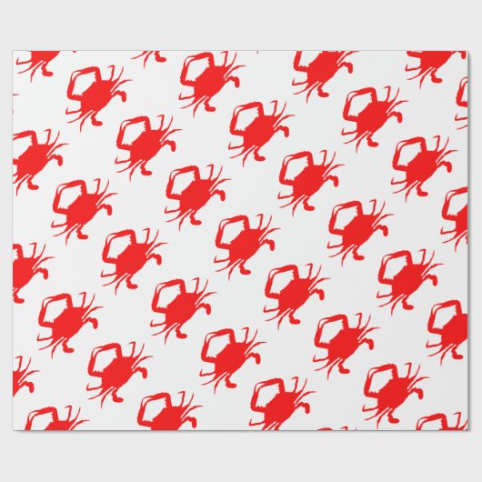 Rode krab cadeaupapier (Vlak)