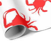 Rode krab cadeaupapier (Rol Hoek)
