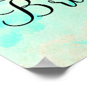 Rode krab Elegant Beach Verloving Poster Banner (Hoek)