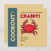 Rode krab en uitnodiging tot uitzending (Voorkant / Achterkant)