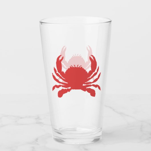Rode krab glas (Voorkant)