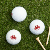 Rode Krab Ontwerp Golfballen (Insitu Gras)