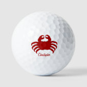 Rode Krab Ontwerp Golfballen (Voorkant)