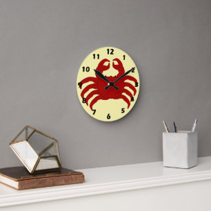 Rode Krab Ontwerp Ronde Klok
