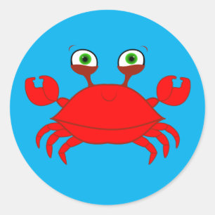 Rode krab Stickers