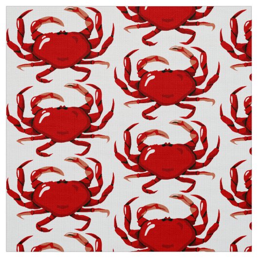 Rode krab stof (Swatch)