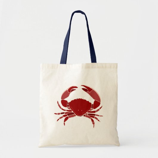 Rode krab tote bag (Voorkant)