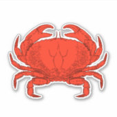 Rode krab Vinyl Decal Sticker (Voorkant)
