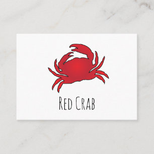 Rode krab visitekaartje