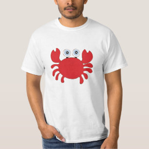 Rode krab voedsel op maat t-shirt