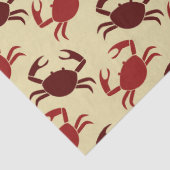 Rode krabben op Cream-ontkoppeling Tissuepapier (Detail)