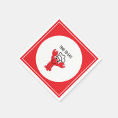 Rode Kreeft Bake Chef Pet Stripe Servet (Hoek)