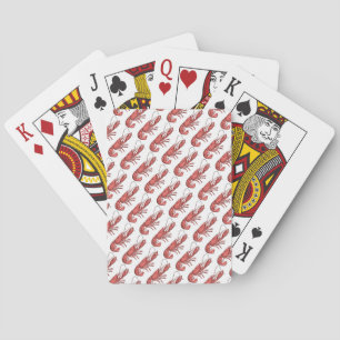 Rode Kreeft Beeldontwerp Pokerkaarten