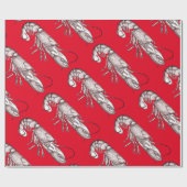  rode kreeft cadeaupapier (Vlak)