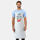 Rode kreeft Crawfish boil party chef-kok quote Schort (Gedragen)