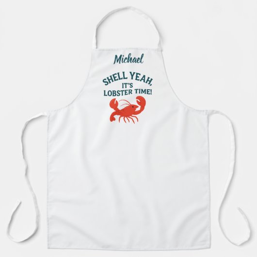 Rode kreeft Crawfish boil party chef-kok quote Schort (Voorkant)