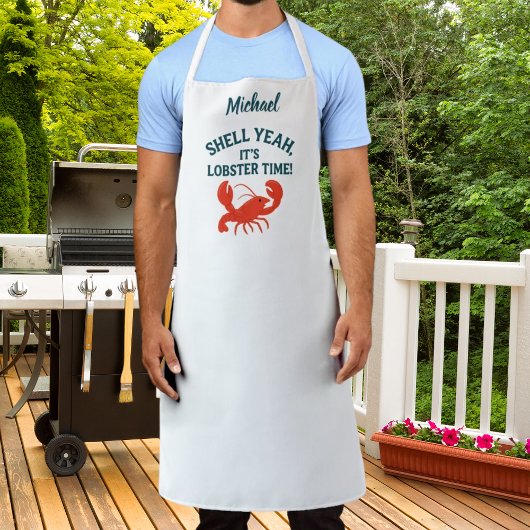 Rode kreeft Crawfish boil party chef-kok quote Schort