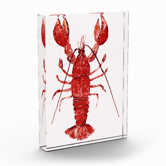 Rode kreeft fotoblokken (Links)