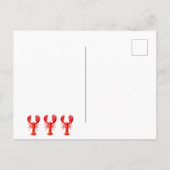 Rode kreeft groene zomer uitnodiging (Achterkant)