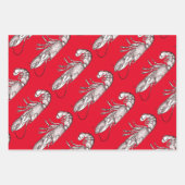  rode kreeft inpakpapier vel (Voorkant 2)