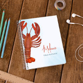 Rode Kreeft Nautisch gepersonaliseerd Notitieboek