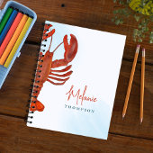 Rode Kreeft Nautisch gepersonaliseerd Notitieboek